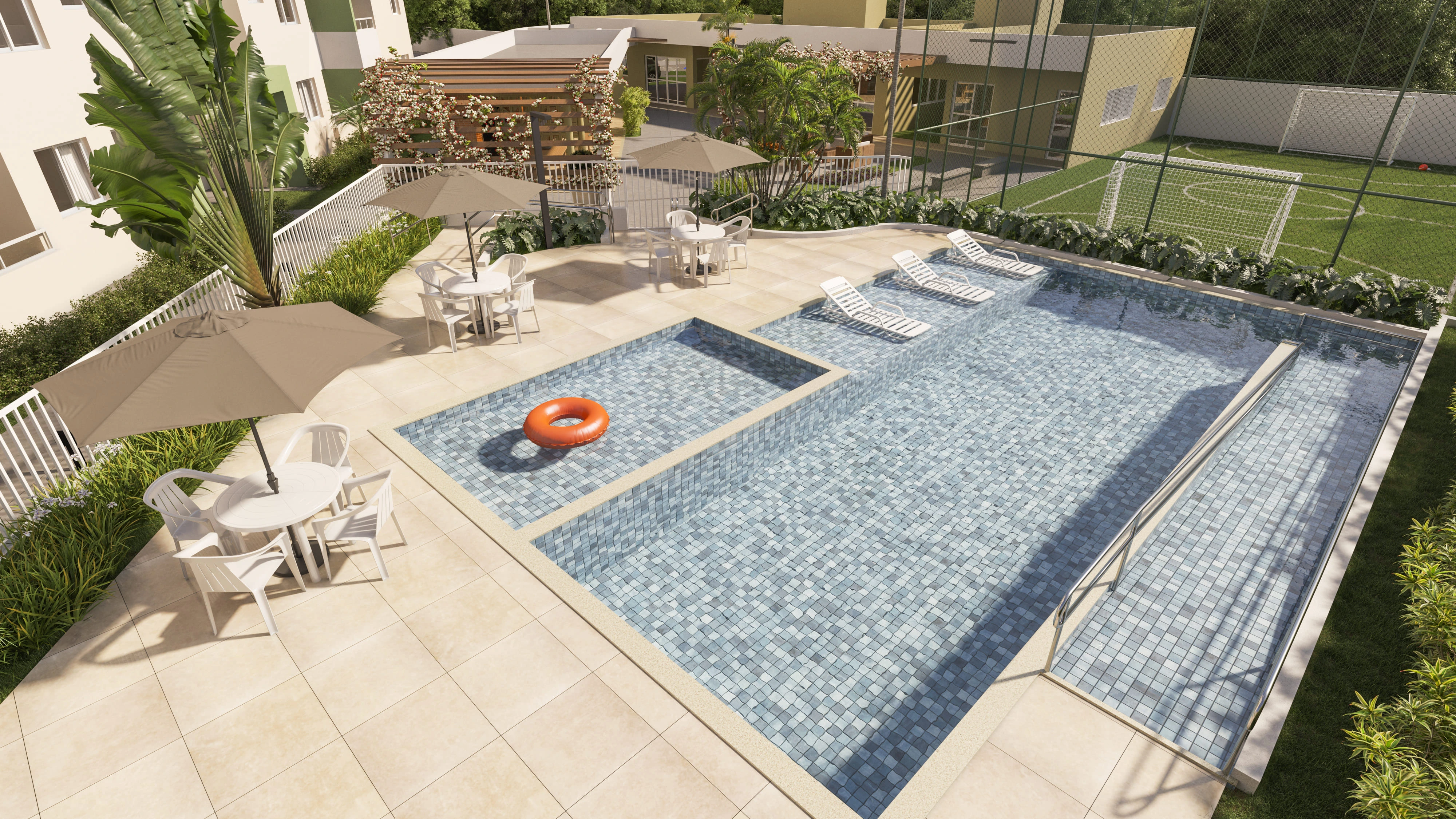 Área da piscina